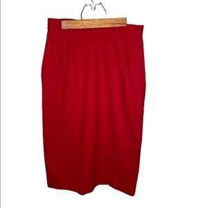 Talbots midi 100% wool red skirt